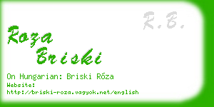 roza briski business card